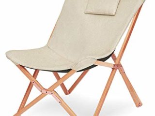 Suhu Silla Sillas Playa de Jardin Plegables Camping Playa Butterfly Sillón Reclinable Nordica Exterior Terraza Acolchado Interior y Exterior Design Moderno Relax Beige