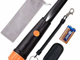 SUNPOW Pinpointer Detectores de Metales IP68 Impermeable 5-10 Metros Bajo el Agua con 1 Pilas Naranja Portátil Herramientas para Buscar Oro Plata Monedas para Junior Niño Adultos (Negro)