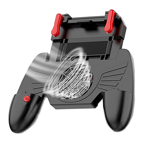 SUNSEATON Mobile Game Controller con ventilador de refrigeración, disparador para Gamepad Shoot y Sensitive Aim Trigger, para 4,7-6,5 pulgadas de teléfono