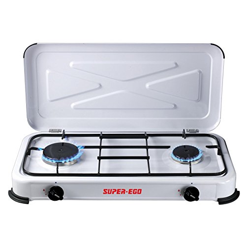 Super Ego SEH024800 Cocina Gas portátil, Blanco, 60x10x30 cm