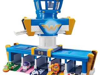 Super Wings- Aventuras en el Aeropuerto Mission Team Airport Adventure Playset con Figura Jett, Color Azul (Alpha Group EU730830)