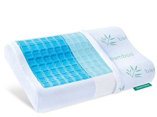 Supportiback Almohada ortopédica terapéutica con contornos de espuma de memoria, gel disipador del calor, funda extraíble hipoalergénica lavable, diseñada médicamente para dolor de cuello y espalda