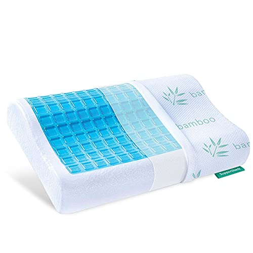 Supportiback Almohada ortopédica terapéutica con contornos de espuma de memoria, gel disipador del calor, funda extraíble hipoalergénica lavable, diseñada médicamente para dolor de cuello y espalda