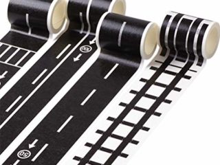 SUPVOX 9pcs Rollos de Cinta Adhesiva de Juguete diseño de Carreteras y vías de Tren