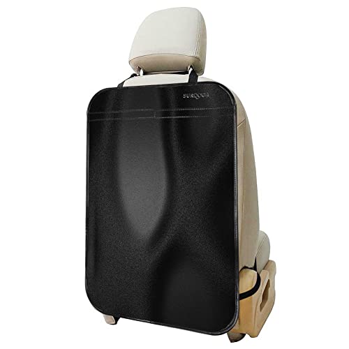SURDOCA Universal Impermeable Protector Asiento Coche Silla Bebe, Antideslizante Protectoras Respaldo Asiento Coche, Compatible Protector Asiento Coche Respaldo, Cubre Asientos Coche Niños Black