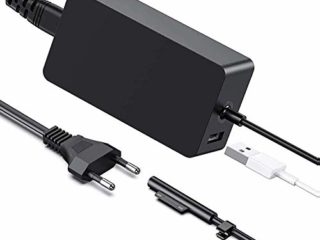 Surface Pro Cargador, 44W 15V 2.58A para Microsoft Surface Pro 3 Pro 4 Pro 5 Pro 6 Pro 7/X, Model 1800,Surface Book,Surface Laptop,Surface Go Alimentación Adaptador de Corriente con Puerto USB y Cable
