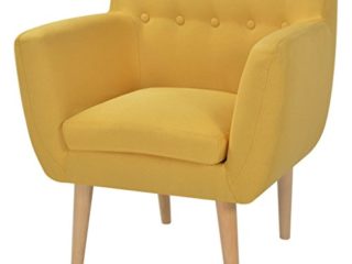 Susany Sillón de Tela Amarillo Sillas de Comedor Sillas Cocina Sillas Salon