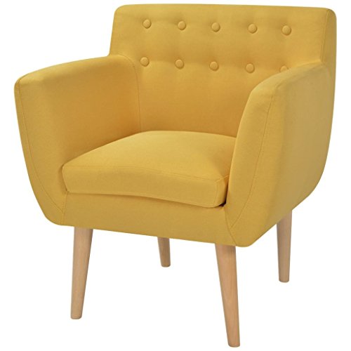 Susany Sillón de Tela Amarillo Sillas de Comedor Sillas Cocina Sillas Salon