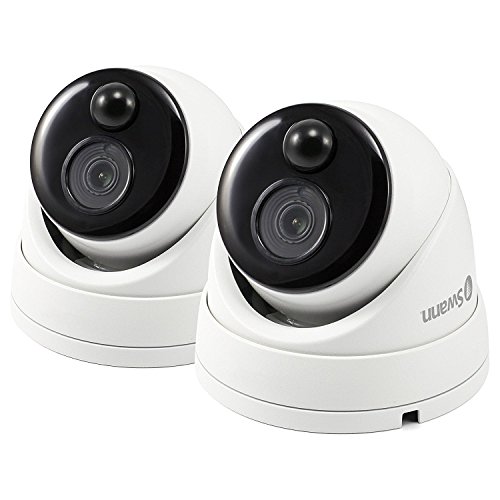 Swann Full HD 1080p cámaras Domo de Seguridad CCTV con detección térmica, 2 Unidades