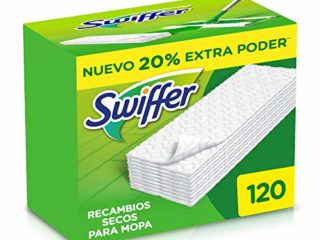 Swiffer Mopa, 120 Recambios Secos, Ideales para Suelos de Madera, Cerámica y Vinilo