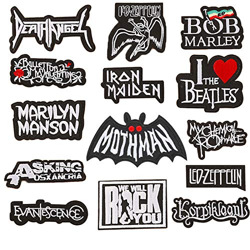 sylbx Parche Ropa, 14 pcs Patch Sticker, DIY Ropa Parches Termoadhesivos, Decorativos Parches Apliques, Bordados Aplique, Iron-on Patches, Parche Ropa per jeans camiseta bolsas sombrero