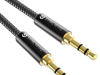 Syncwire Cable Jack 3.5 Macho Macho, Cable de Audio 3.5mm de Nylon Trenzado - 1M Cable Aux Cable Auxiliar Coche Estéreo para Auriculares, iPod, iPhone, iPad, Audio de Coche, Phones, MP3