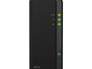 Synology DS118 NAS - Servidor de Almacenamiento Versátil, Potente y Compacto, Ethernet, Negro