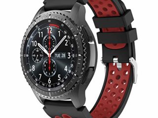 Syxinn Compatible con Correa de Reloj Gear S3 Frontier/Classic/Galaxy Watch 46mm Reemplazo de Banda de Silicona Suave Deportiva Pulsera de Repuesto para Gear S3/Moto 360 2nd Gen 46mm