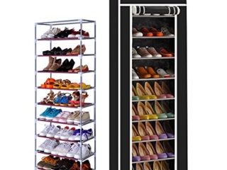 T-LoVendo TLV-FS-58160 Zapatero con Cubierta de Tela 10 Niveles Organizador Zapatos Estantería