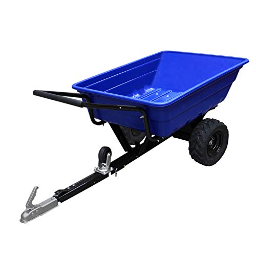 T-MECH Remolque con Neumáticos Todoterreno para Jardinería y Decoración de Exterior con Capacidad para 295 Kgs
