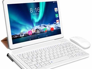 Tablet 10 Pulgadas 8 Core - TOSCiDO Android 10.0 Certificado por Google GMS 4G LTE Tablets,4GB de RAM y 64 GB,Dobles SIM,GPS,WiFi,Teclado Bluetooth,Ratón,Funda para Tableta y Más Incluidos - Silver