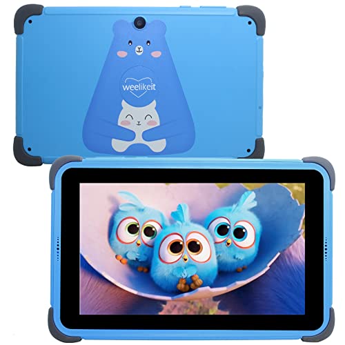 Tablet para niños 8 Pulgadas, weelikeit Android 11 Baby Tablets con AX WiFi6, 2GB RAM 32GB ROM, 4500 mAh, aplicación para niños instalada, Control Parental, con lápiz óptico (Azul)