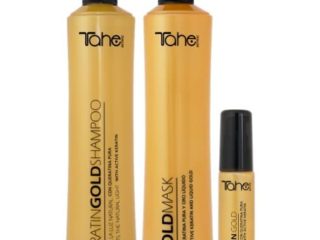 Tahe Pack Botanic Gold XXL Champú + Mascarilla + Sérum Keratin Gold