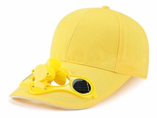 Tanmo Gorra de béisbol con Ventilador de refrigeración accionada por Panel Solar de Verano Sombrero de Visera en Pico al Aire Libre