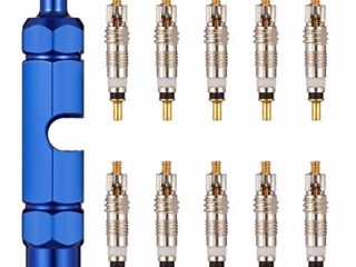 tao pipe 10 Piezas Núcleo de válvula de Bicicleta con 1 Pieza Llave obus Valvula Presta, obuses Valvula tubeless para Repuesto reparación de Bicicletas