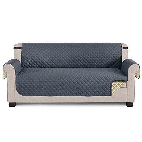 TAOCOCO Funda de sofá Impermeable Funda de cojín de protección para Mascotas Almohadilla de protección contra Desgaste y Grietas (Gris Oscuro, 3 PLAZAS)