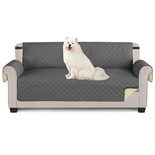TAOCOCO Funda de Sofá Impermeable Funda de Cojín de Protección para Mascotas Funda de Sofá Antisuciedad(Gris/ 3 Plazas 165 * 190cm)