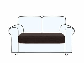 TAOCOCO Fundas de cojín para sofá,Protector de cojín de Asiento de Tela de poliéster de Alta Elasticidad (marrón Chocolate, 2 Plazas)