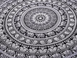 Tapiz regalo tapices hippie Mandala bohemio psicodélico intrincado indio colgante de pared ropa de cama colcha