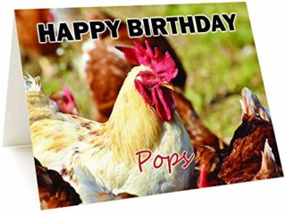 Tarjeta de felicitación de cumpleaños de pollo Pops