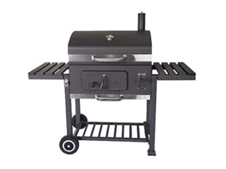Tarrington House Barbacoa de carbón con ruedas, acero/polipropano/hierro, 153 x 63 x 136 cm, negro