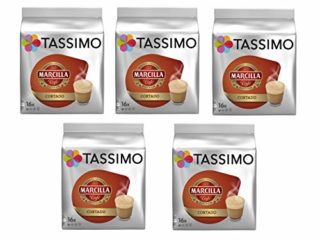 TASSIMO Marcilla Café Cortado - 5 paquetes de 16 cápsulas: Total 80 unidades
