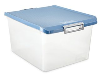Tatay Caja Almacenaje Multiusos con Tapa, 35 L de Capacidad, Con Asas, de Polipropileno, Libre de BPA, Azul Paloma, Medidas 38 x 48 x 26 cm