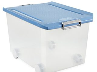 Tatay - Caja de Almacenaje Multiusos Bajo Cama con Tapa y Ruedas de 63 L de Capacidad. Plástico Polipropileno Libre de BPA. Forma Rectangular, Medidas 40 x 57 x 36 cm (L x An x Al)