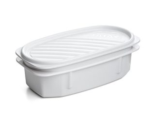 Tatay Fiambrera de Alimentos, Hermética, 0.5L de Capacidad, Tapa Flexible a Presión, Libre de BPA, Apto Microondas y Lavavajillas, Color Blanco - Opaco. Medidas: 18,4 x 9,7 x 6,1 cm