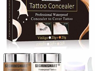 Tatuaje Corrector, Cicatriz Corrector, Corrector impermeable, Corrector de tatuaje, Corrector de cuerpo, Corrector Profesional cubierta para puntos de Vitiligo Marcas de nacimiento, 20g+20g