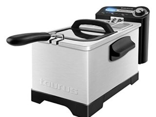 Taurus 973953 Professional 3 Plus Freidora para freír con tapa, 2100 W, Acero Inoxidable, 3 kg