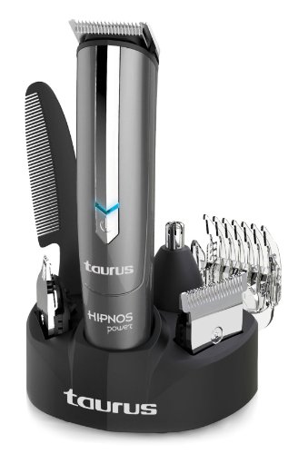 Taurus Hipnos Power - Barbero con cuatro cabezales intercambiables, color gris