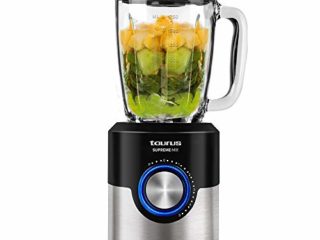 Taurus Supreme Mix - Batidora de Vaso, 1200 W y Cuchillas de Acero Inoxidable de 6 Filos, Multicolor