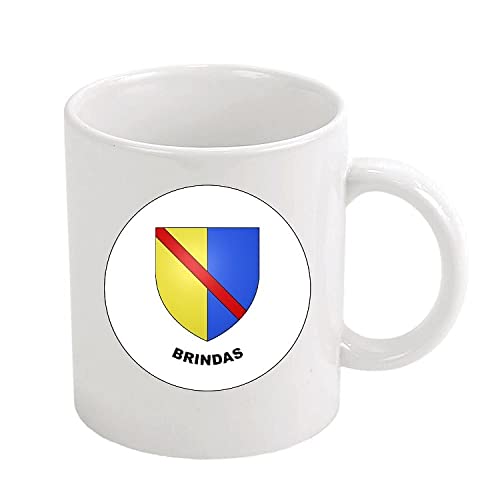 TAZA ESCUDO HERALDICO BLASON ARMORIAL BRINDAS RHONE FRANCE