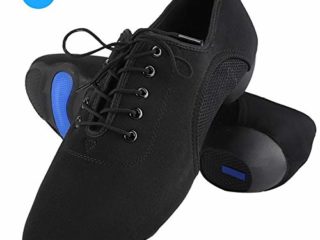 Tbest Zapatos Baile Latino Hombre Mujer,Zapatillas de Baile Latino Danza Suaves y Cómodos Zapatos Latinos de Salón Zapatos de Baile Modernos al Aire Libre para Salsa Latina Tango(44)