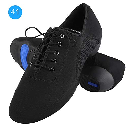 Tbest Zapatos Baile Latino Hombre Mujer,Zapatillas de Baile Latino Danza Suaves y Cómodos Zapatos Latinos de Salón Zapatos de Baile Modernos al Aire Libre para Salsa Latina Tango(44)