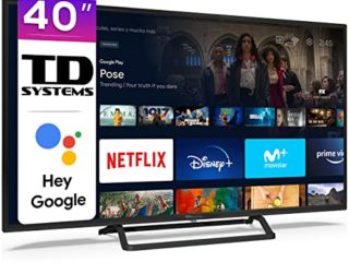 TD Systems - Smart TV Hey Google Official Assistant - Televisores 40 Pulgadas, Control por Voz, Chromecast, 3X HDMI, 2X USB. 3 años de garantía - K40DLX14GLE