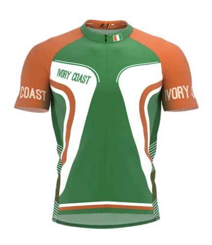 Team Ivory Coast (Cote d'Ivoire) Men's Green Cycling Jersey