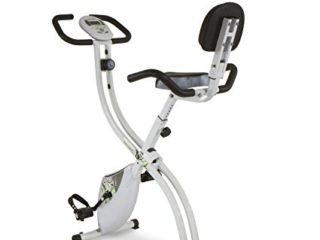 Tecnovita by BH Bicicleta estática Plegable Back FIT YF91 Sillín con Respaldo. Sistema de Freno magnético. Monitor LCD fácil Uso