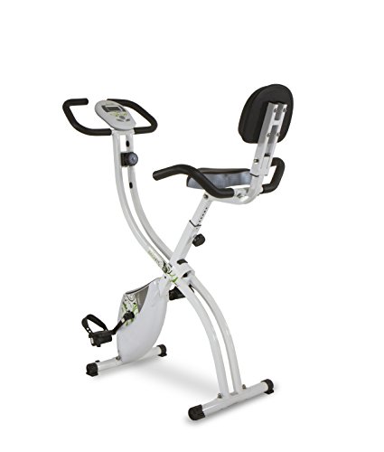 Tecnovita by BH Bicicleta estática Plegable Back FIT YF91 Sillín con Respaldo. Sistema de Freno magnético. Monitor LCD fácil Uso
