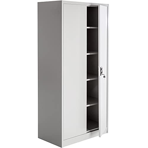 TecTake Armario archivador de Oficina metálico con 2 Puertas bloqueable e estantes - Varias tamaños - (180x90x40 cm | no. 402483)