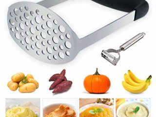 TedGem Machacador de Patatas, Trituradora de Patata de Acero Inoxidable,Trituradora de la patata de puré de Ricer, fruta Prensa / Alimentación Infantil colador