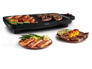 Tefal Plancha Booster CB6428 Plancha de cocina, hasta 8 raciones, plancha de asar, cocción booster, 2200 W, carne y verdura, revestimiento antiadherente, termostato ajustable