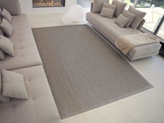TEJIDOS EL MUNDO Alfombra SALÓN Vinilo Lisa 140x200 cm Beige